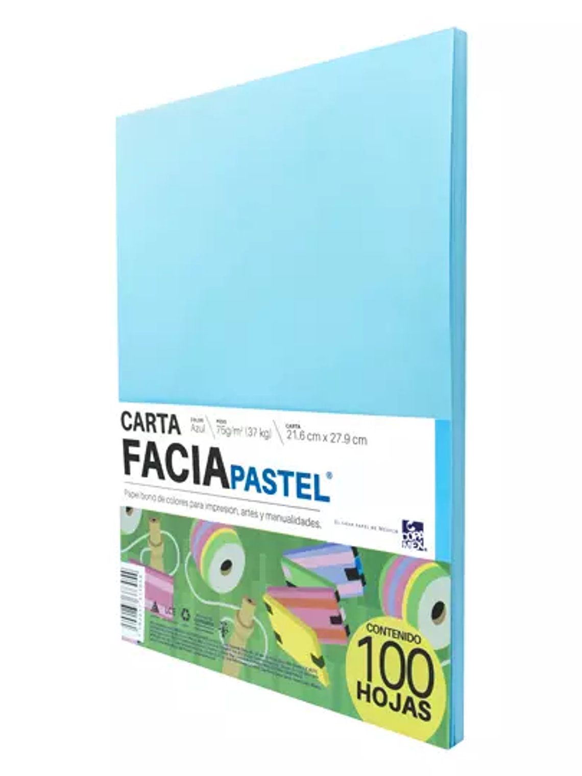 Paquete de hojas de color Facia Pastel t 1