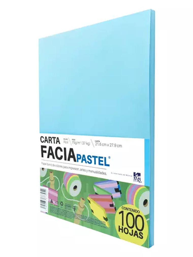 Paquete de hojas de color Facia Pastel t 1