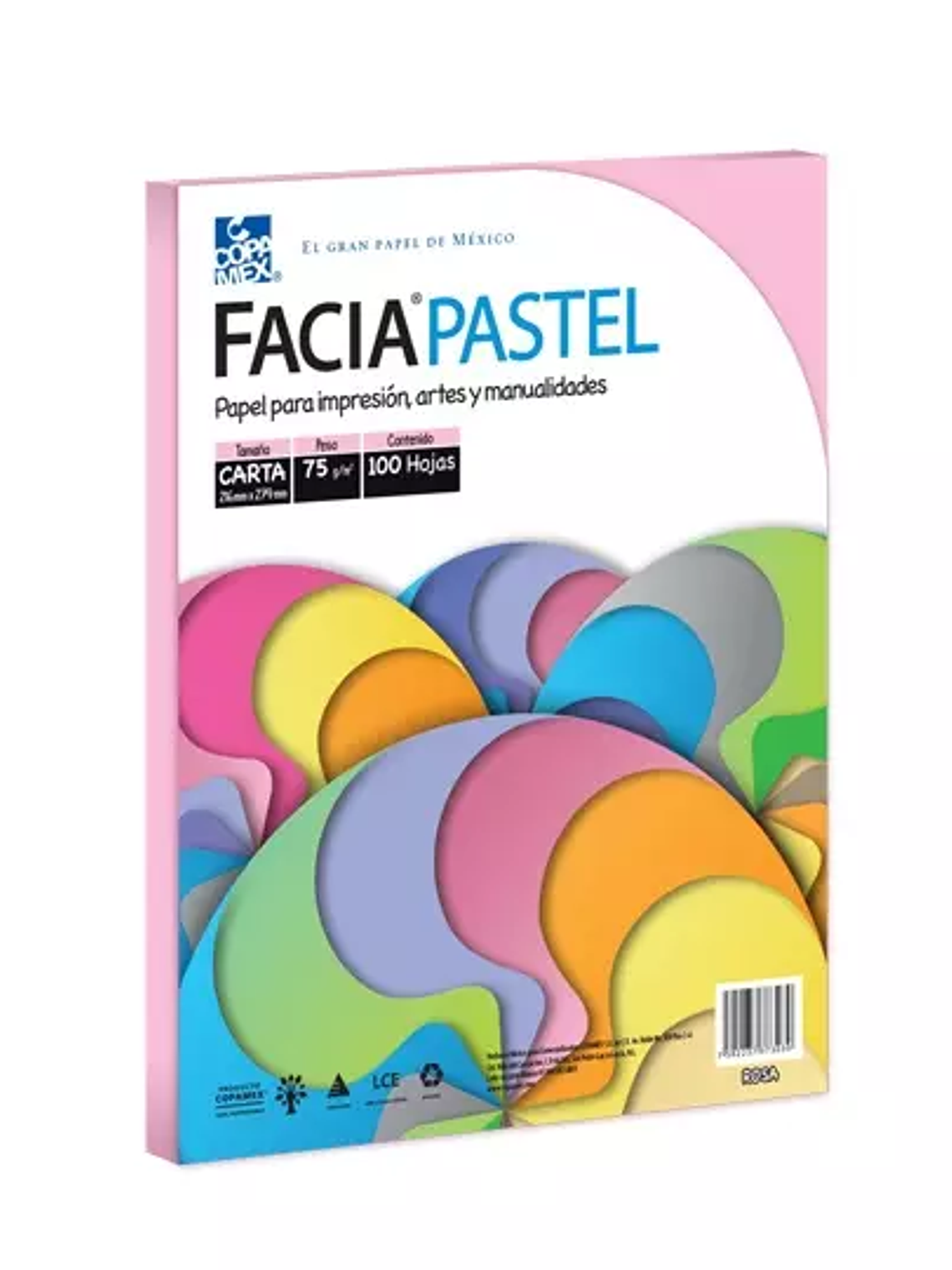 Paquete de hojas de color Facia Pastel t 1