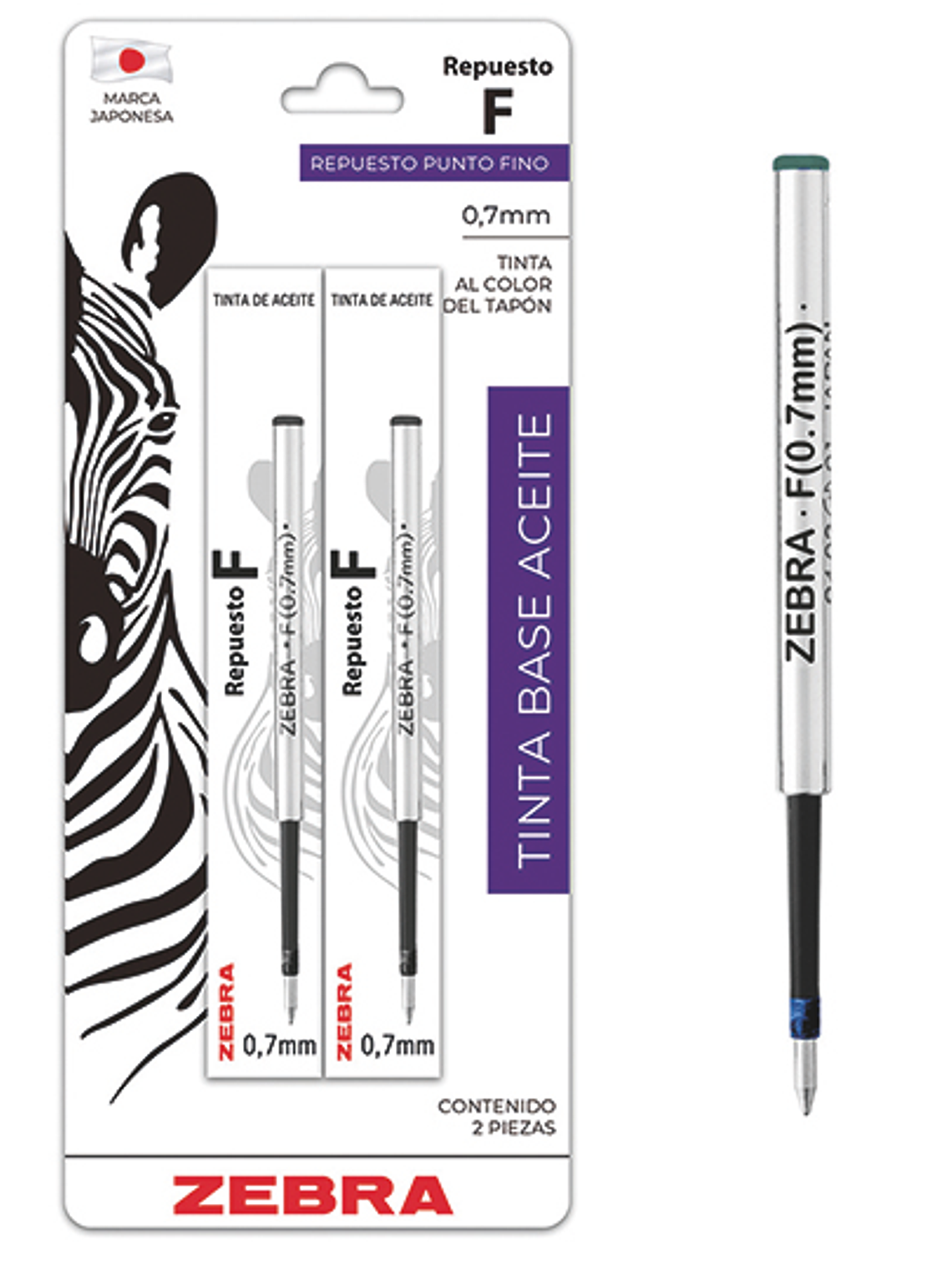 LM-Repuesto de Bolígrafo F-301 ZEBRA pun 1