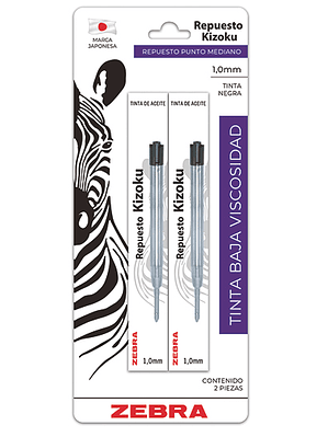 LM-Repuesto de Bolígrafo Kizoku ZEBRA pu