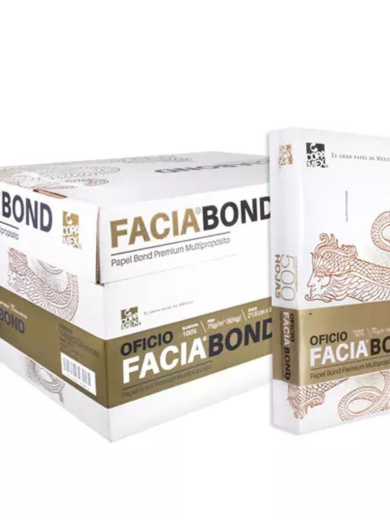 Caja de papel bond Facia tamaño oficio 9 1