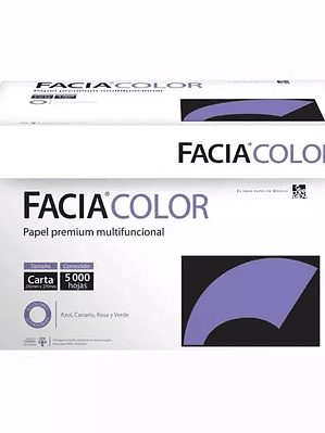 Caja de papel bond Facia Color tamaño ca
