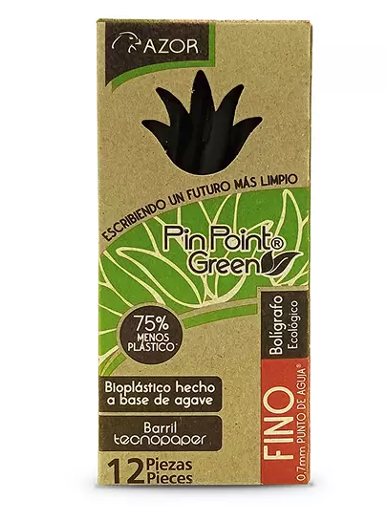 Bolígrafo fino ecológico Pin Point Green 1