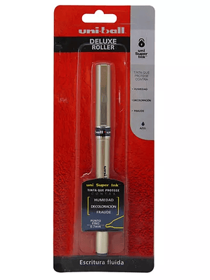 Bolígrafo antifraude fino Uni Ball Delux