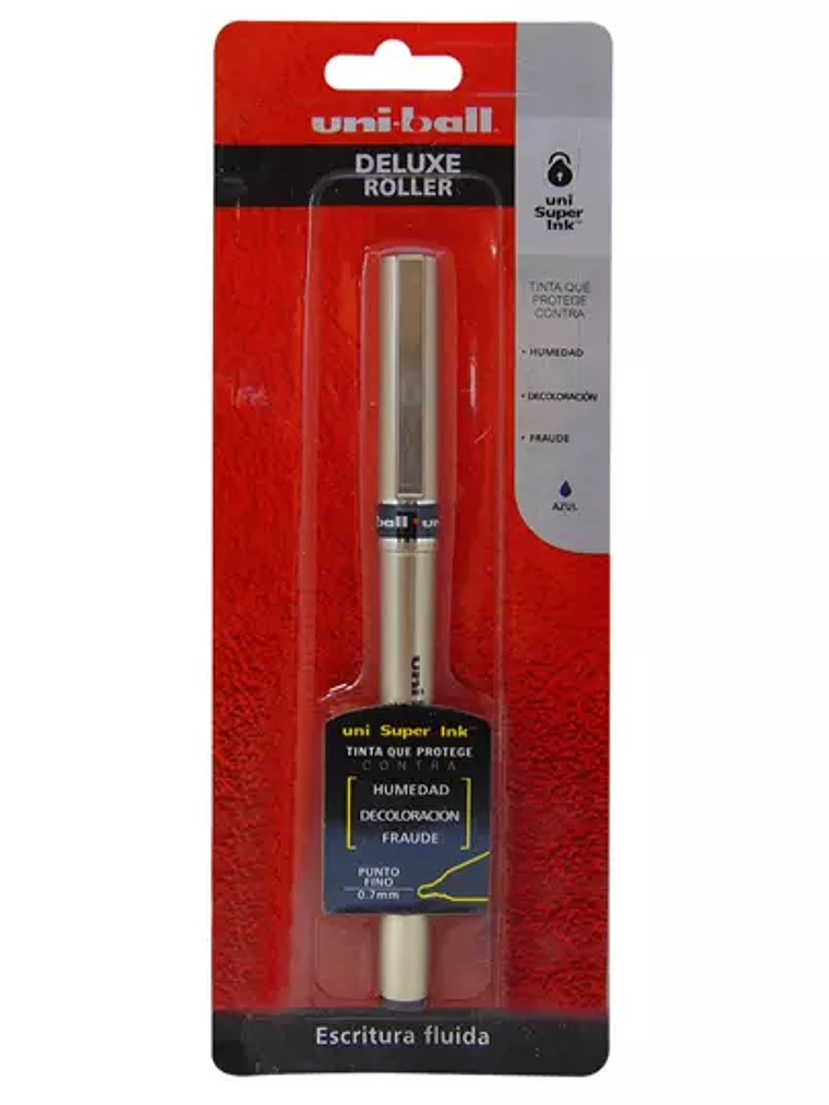 Bolígrafo antifraude fino Uni Ball Delux 1