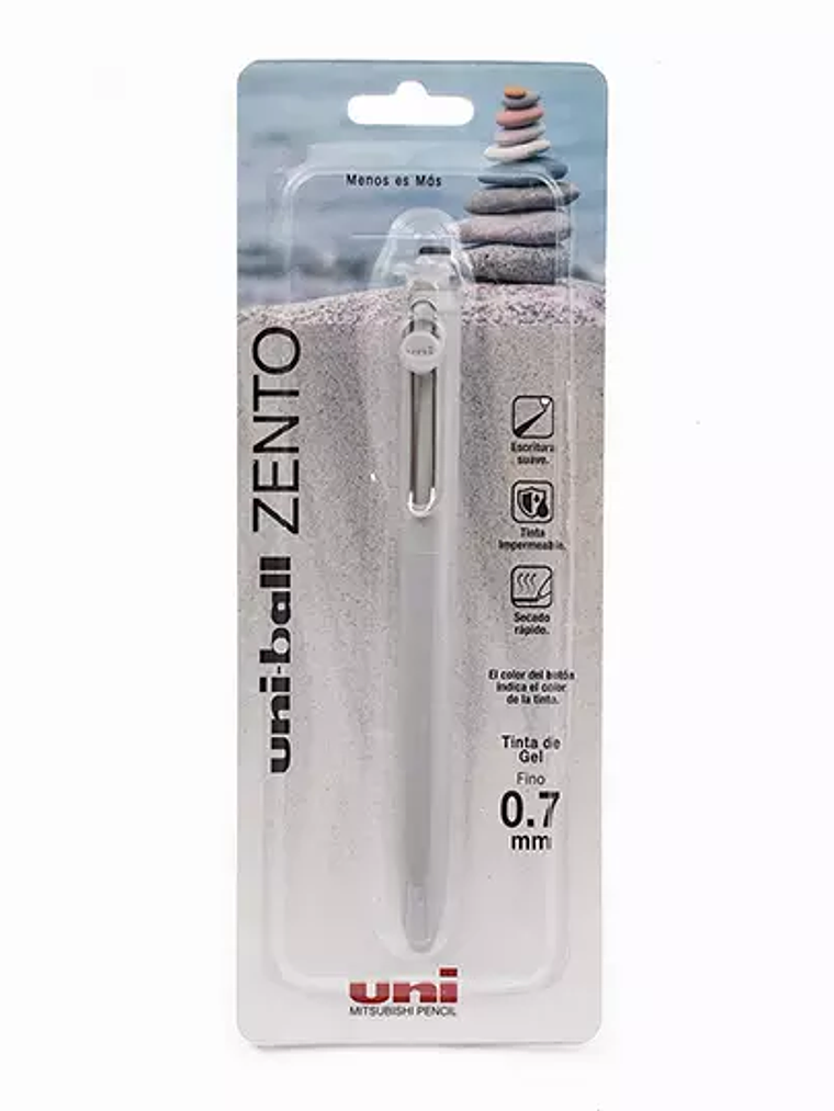 Bolígrafo fino Uni Ball Zento Gel 0.7 mm 1