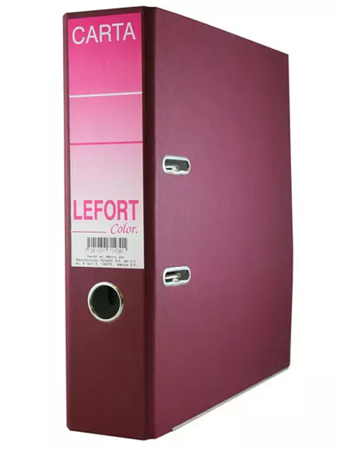 Registrador Lefort carta color vino 1