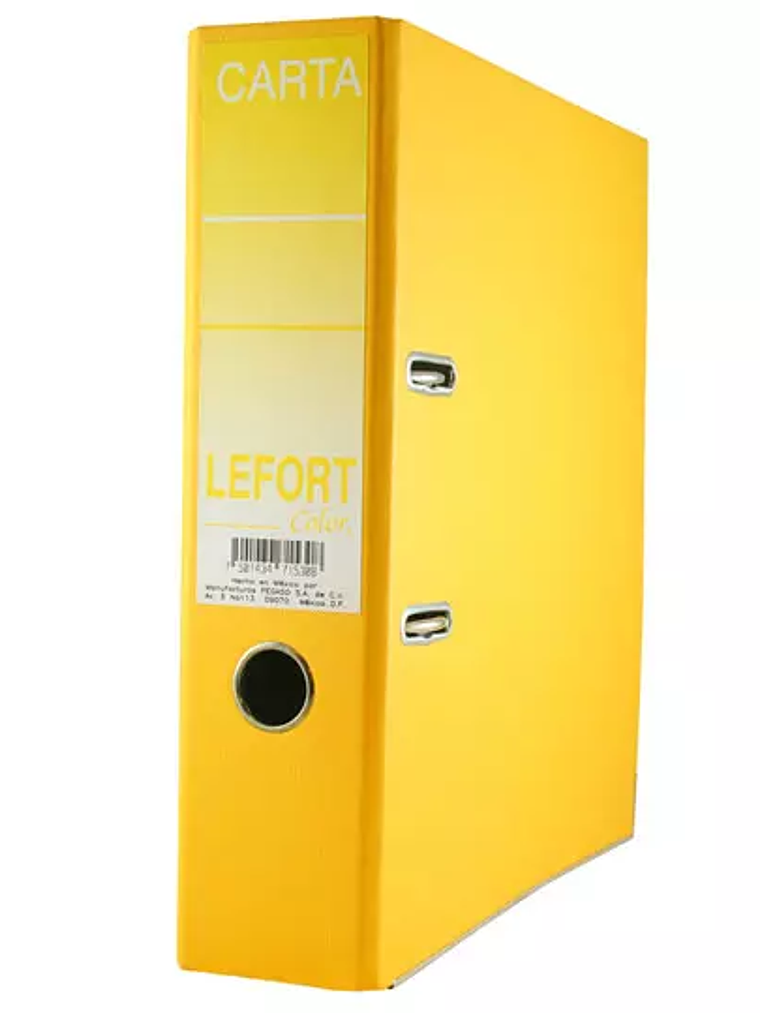Registrador Lefort carta color amarillo 1