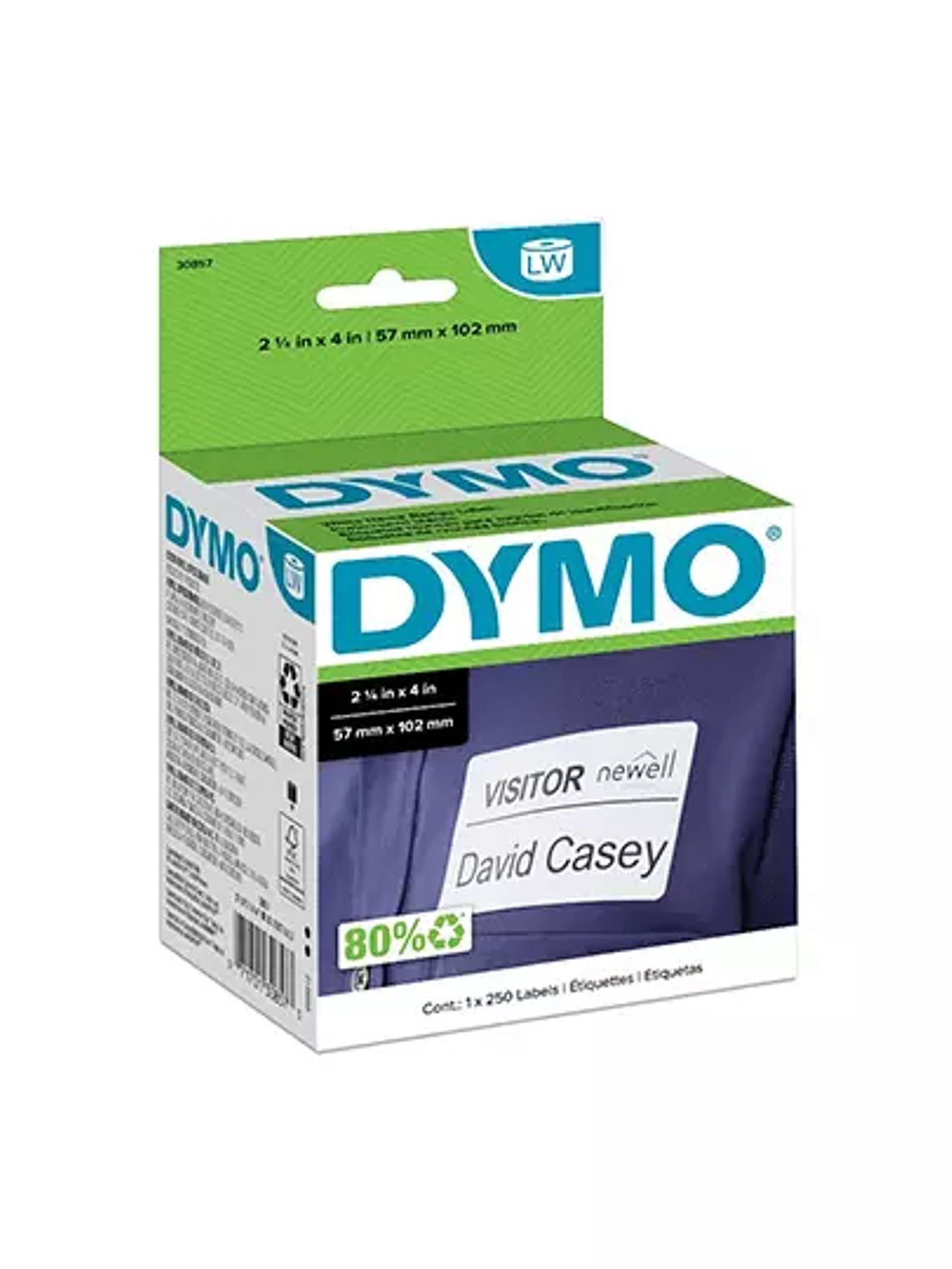 Etiqueta Dymo Label Writer negro sobre b 1