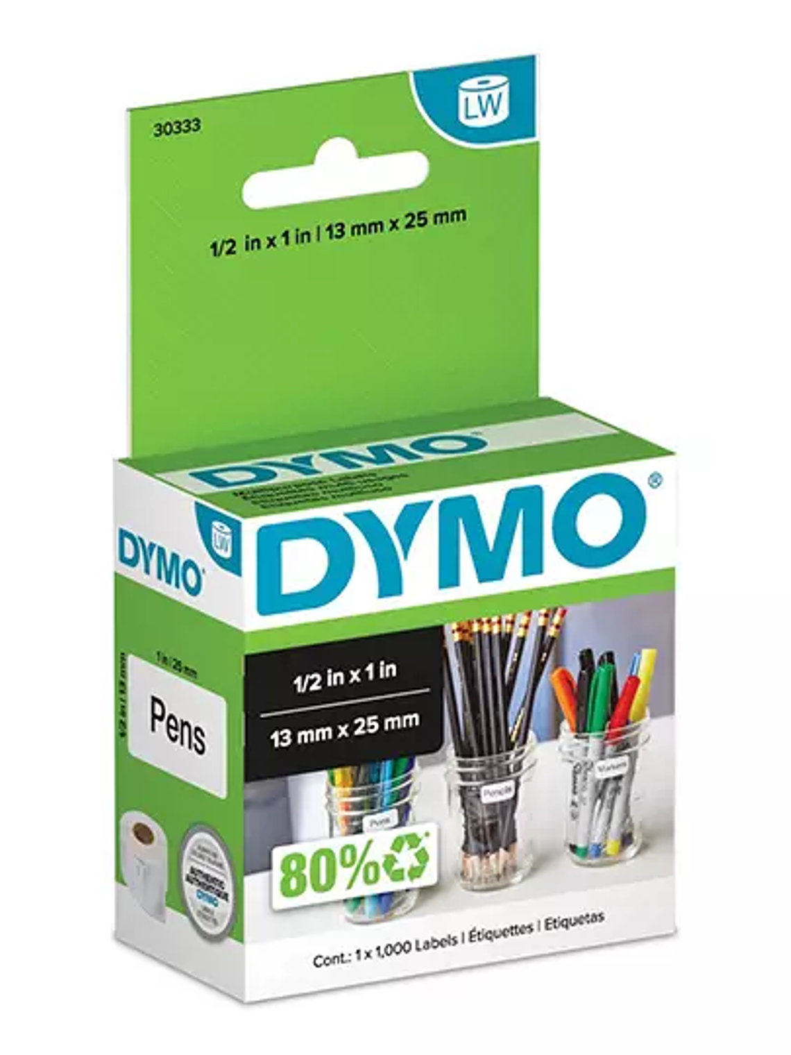 Etiqueta Dymo Label Writer negro sobre b 1