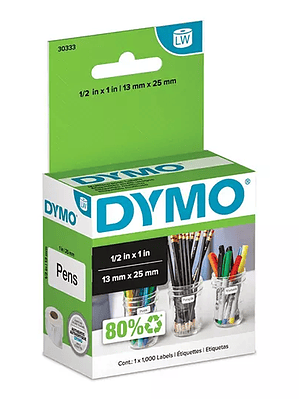 Etiqueta Dymo Label Writer negro sobre b