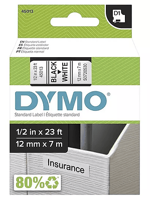 Cinta de plastico DYMO Labelmanager negr