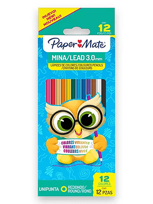 Colores largos Paper Mate caja con 12 co