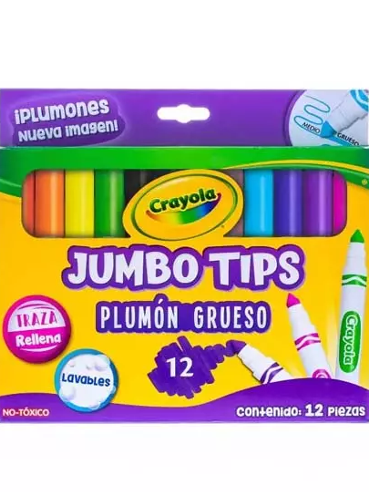 Marcadores crayola lavables jumbo tips 1 1