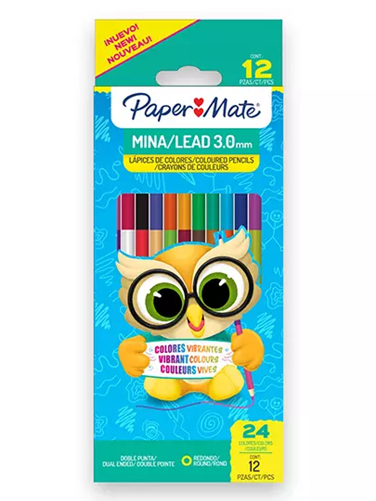 Colores Largos Paper Mate Doble punta ca 1