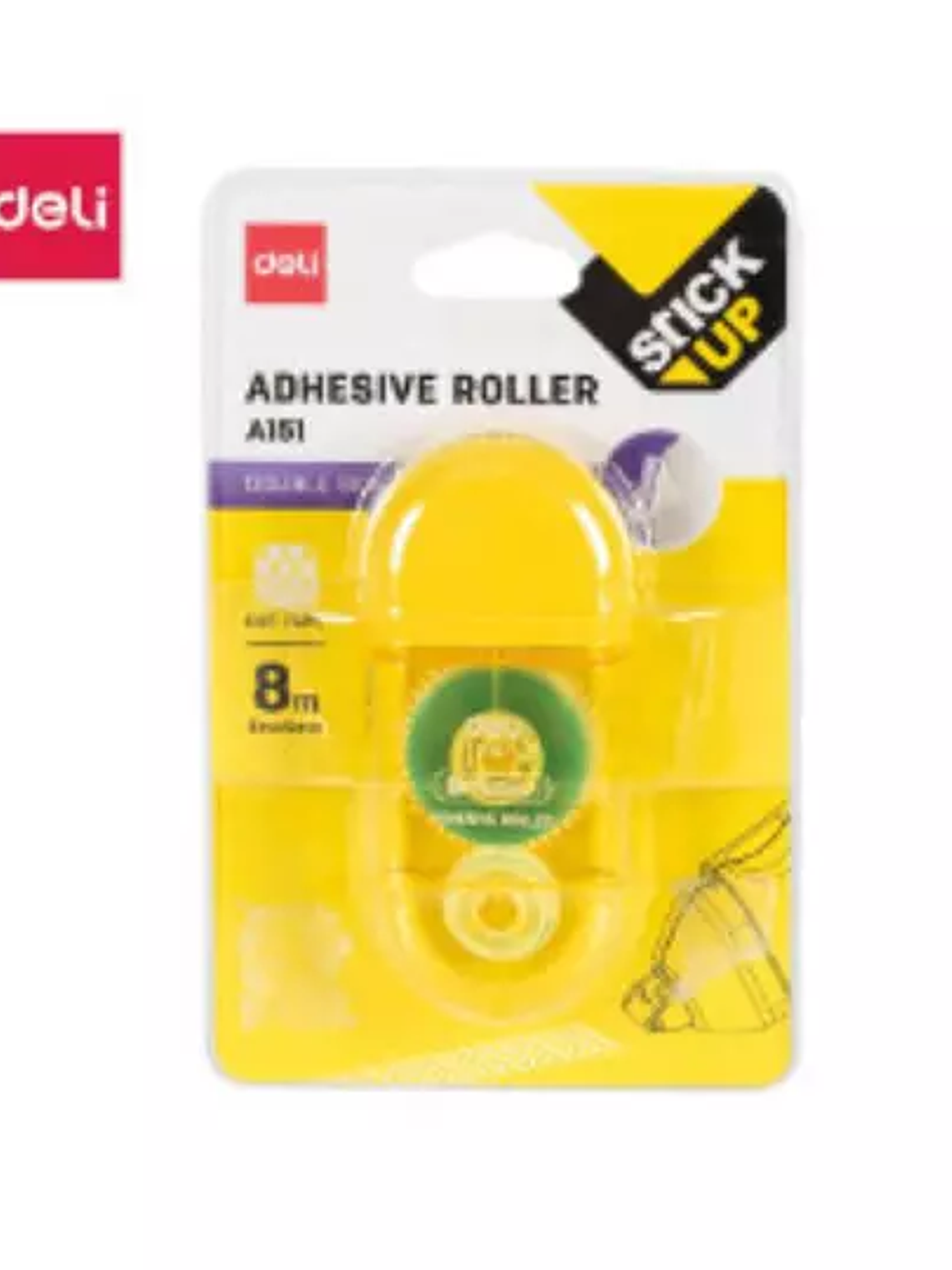 Cinta adhesiva en aplicador, Deli 6mm x 1