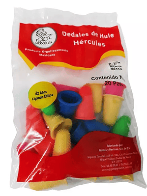 Dedal Hercules de hule no. 11 colores su