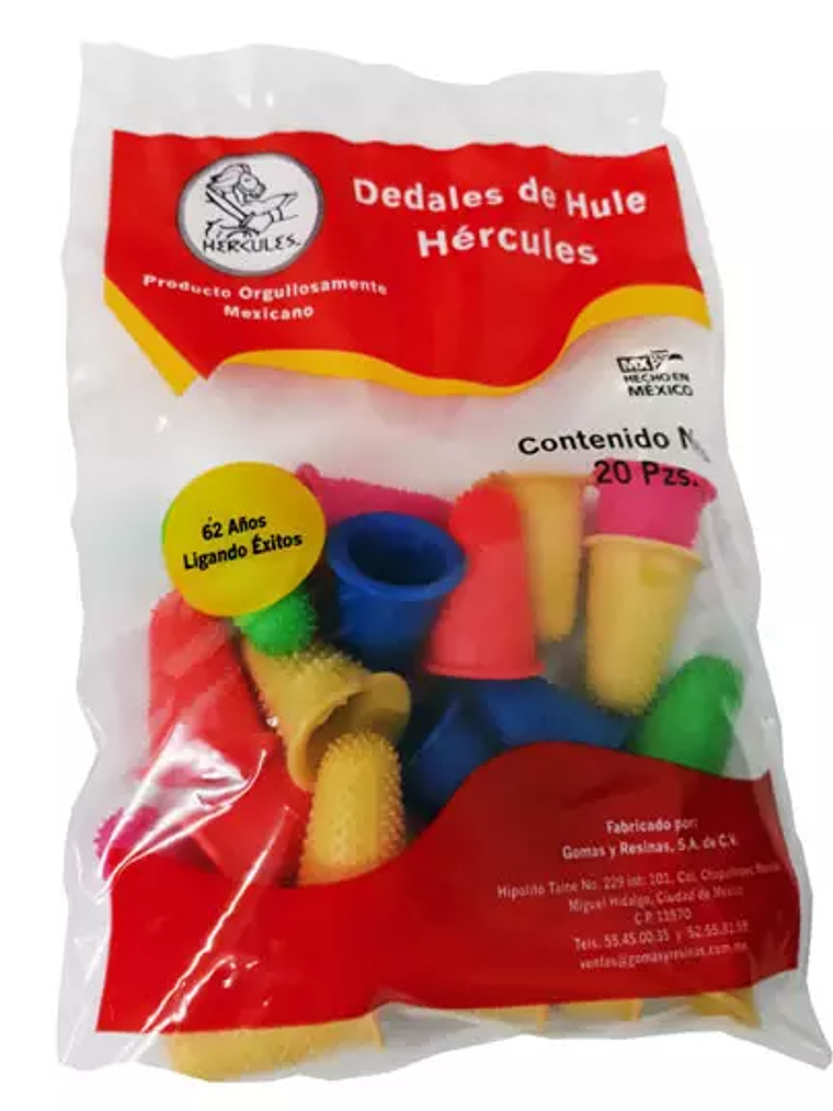 Dedal Hercules de hule no. 11 colores su 1
