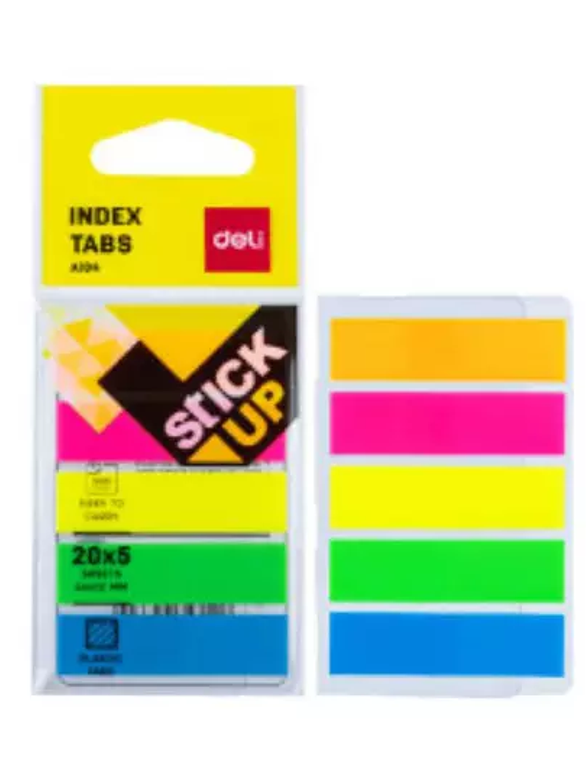 Banderitas adhesivas Deli neón, 5 blocks 1