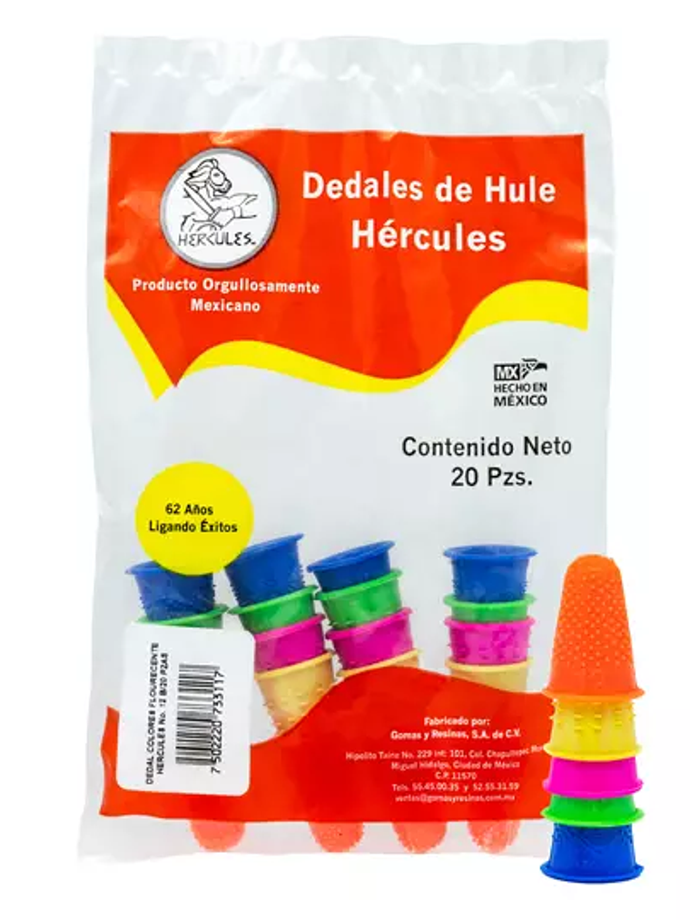 Dedal Hercules de hule no. 12 colores su 1
