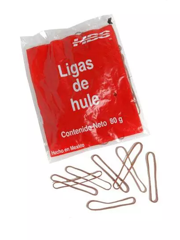 Ligas Hercules de hule natural no. 18. b 1