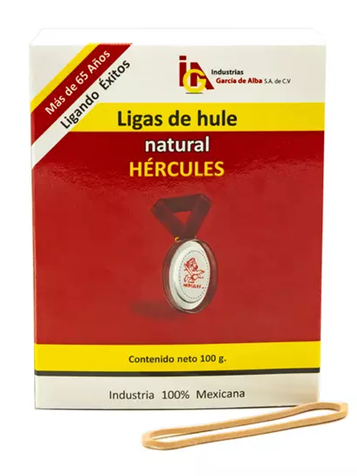 Ligas Hercules de hule natural no. 18 .c 1