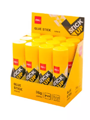 Lápiz adhesivo en barra Deli, color blan