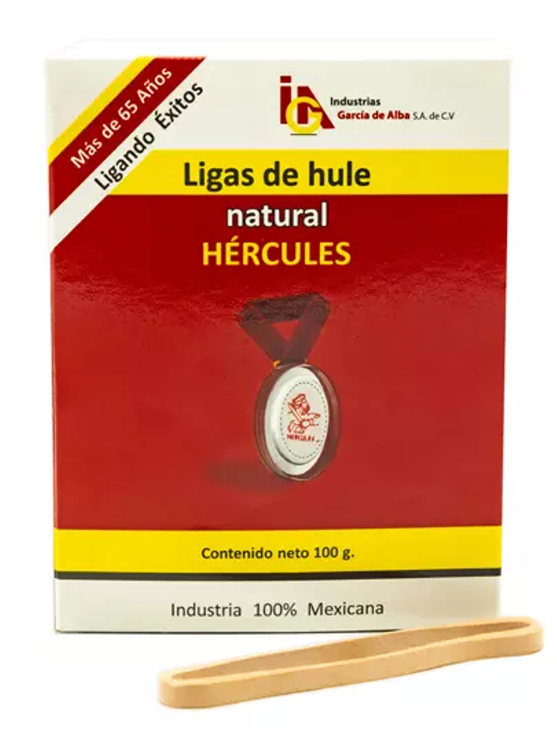 Ligas Hercules de hule natural no. 33 .c 1