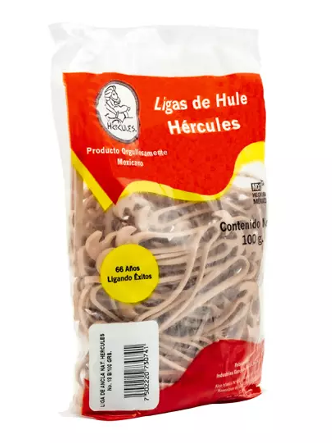 Ligas Hercules de hule natural no. 18. b 1