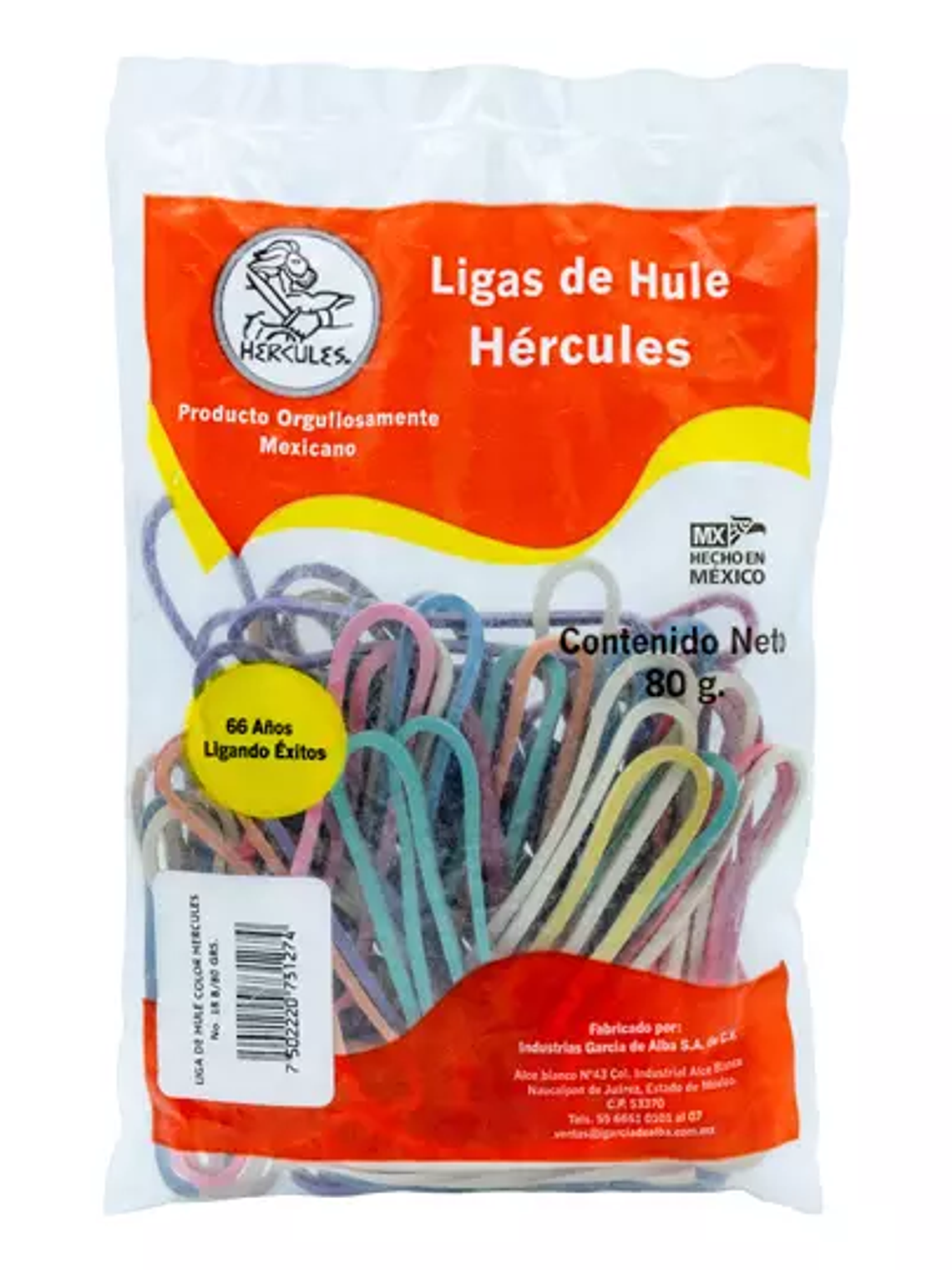 Ligas Hercules de hule no. 18 colores su 1