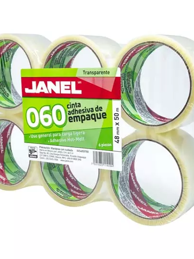 Cinta empaque linea 060 transparente JAN 1