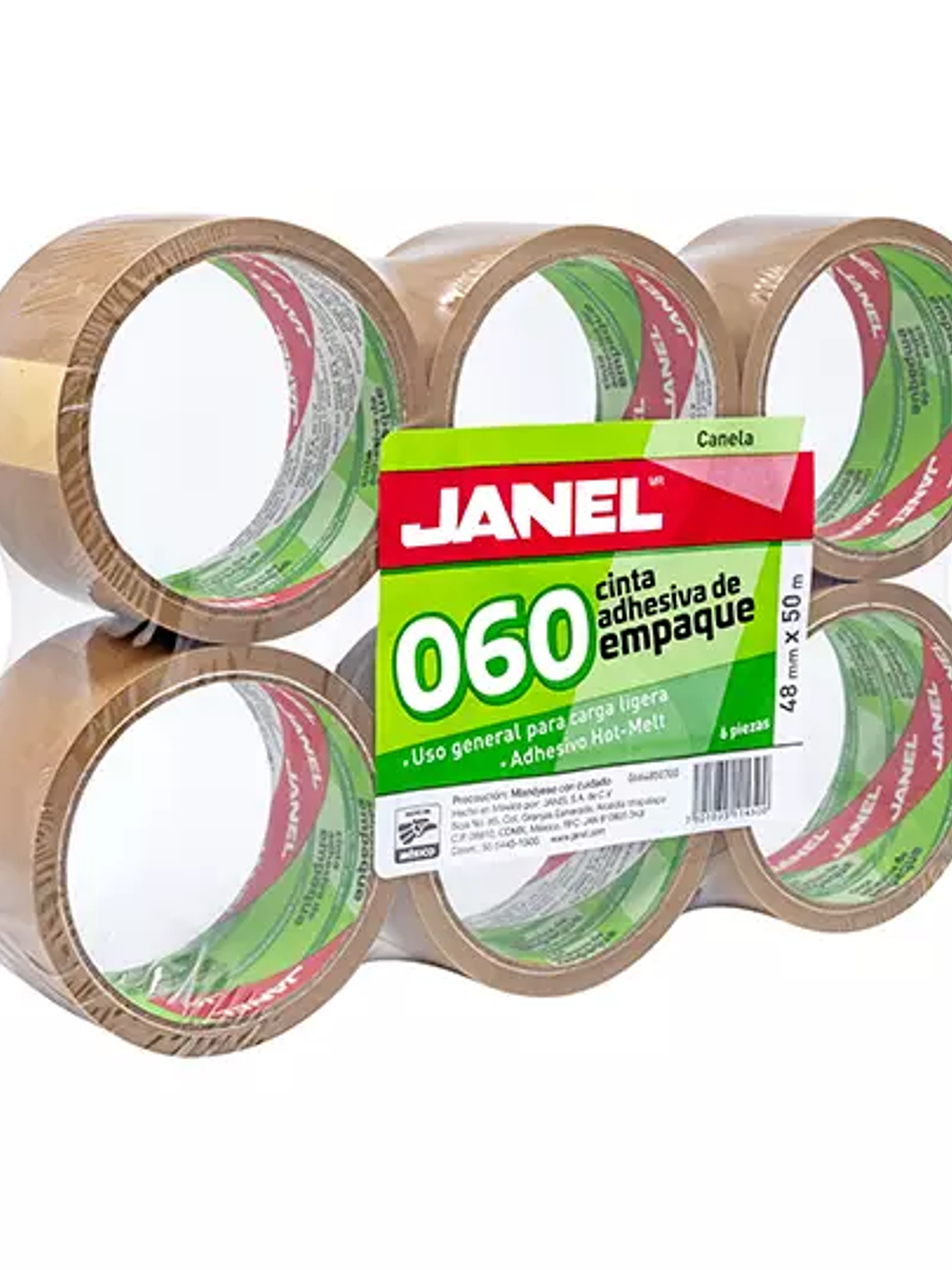 Cinta empaque línea 060 canela JANEL 48x 1