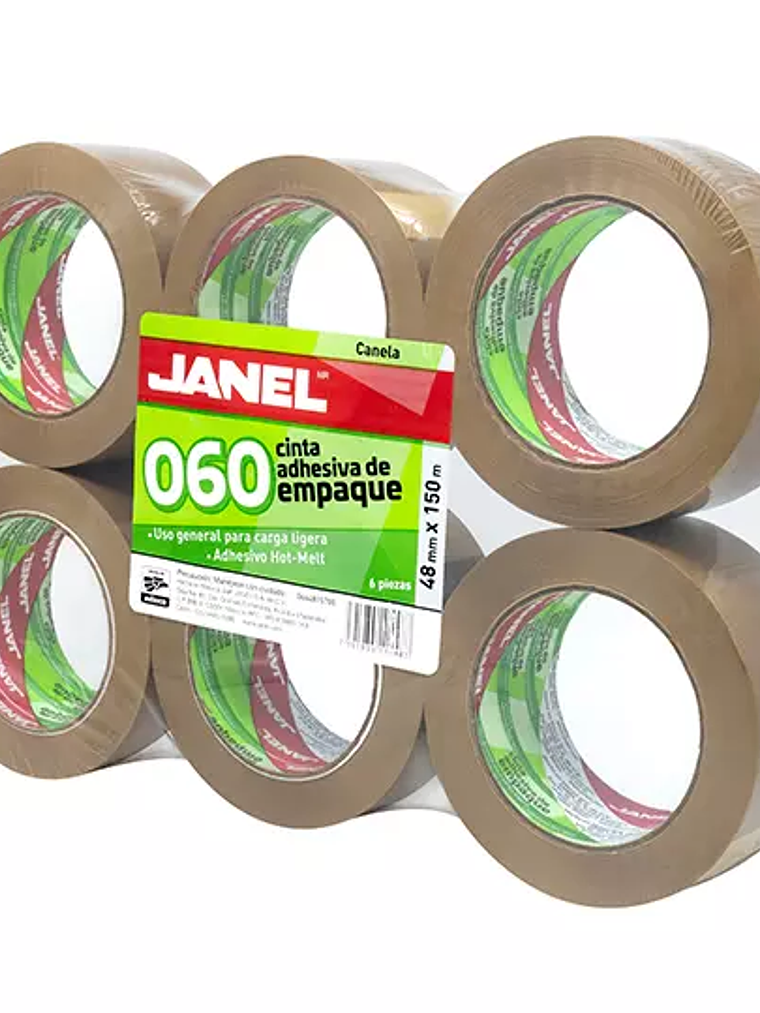 Cinta empaque línea 060 canela JANEL 48x 1