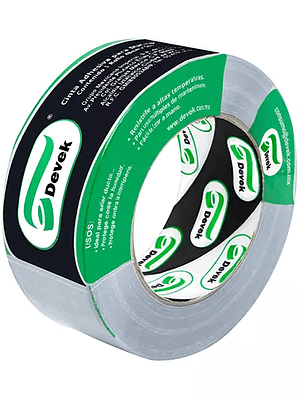 Cinta ducto Devek 48mm x 50 mts color pl