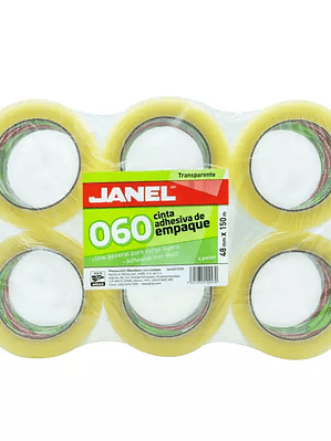 Cinta empaque linea 060 transparente JAN