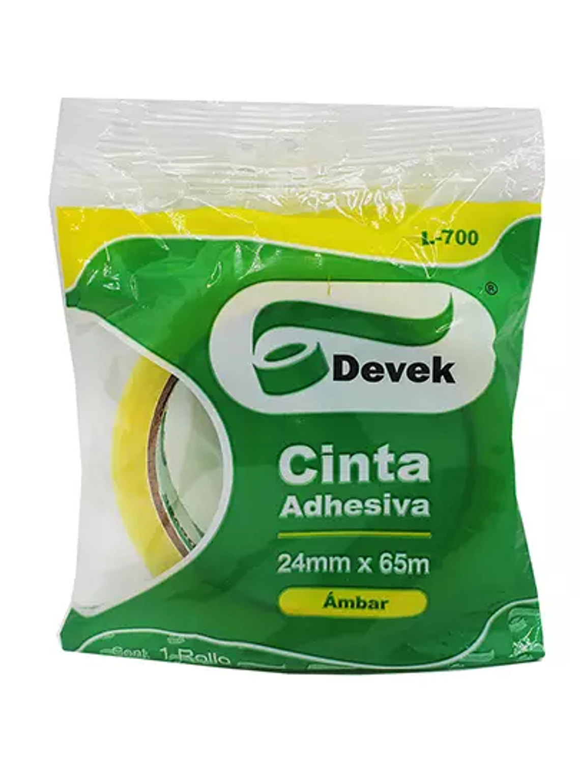 Cinta adhesiva DEVEK 24 mm x 65 m, ambar 1