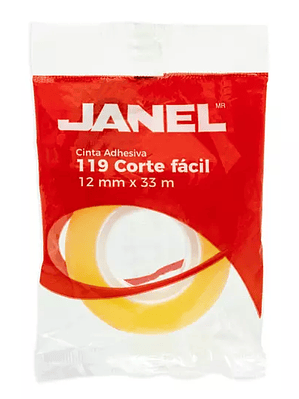 Cinta adhesiva transparente JANEL 12x33