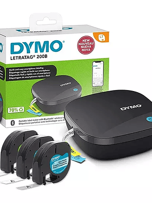Rotualdroa Dymo LetraTag 200B + 3 cintas