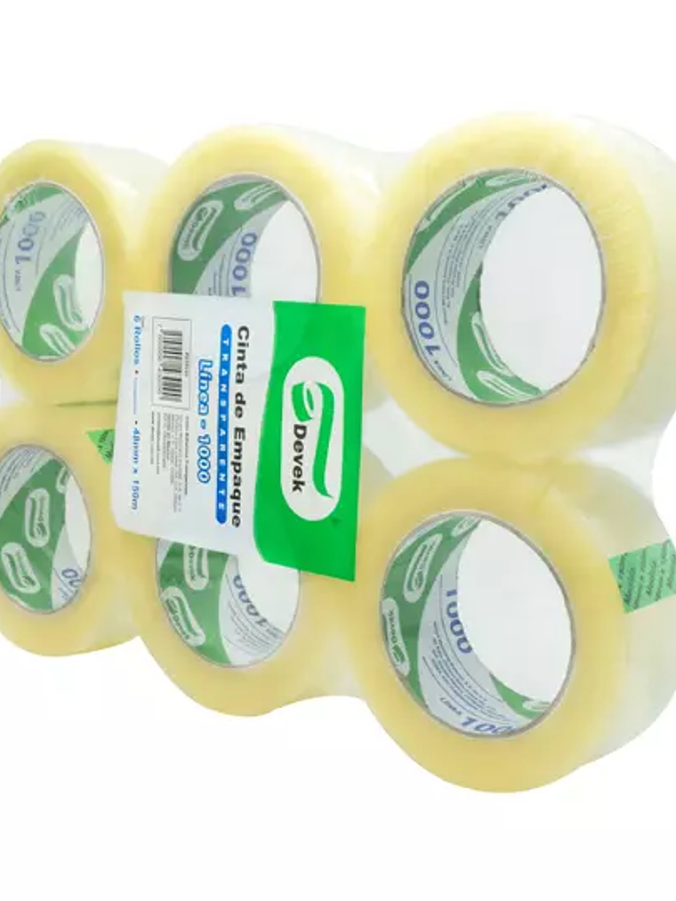 Cinta de empaque transparente Devek 48 m 1