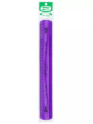 Regla super flxible Devek, 30 cm morado.