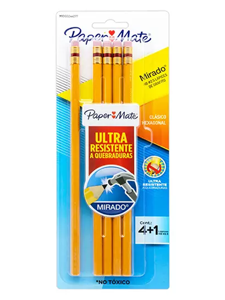 Lápiz Mirado no 2.5 hexagonal 4 piezas. 1