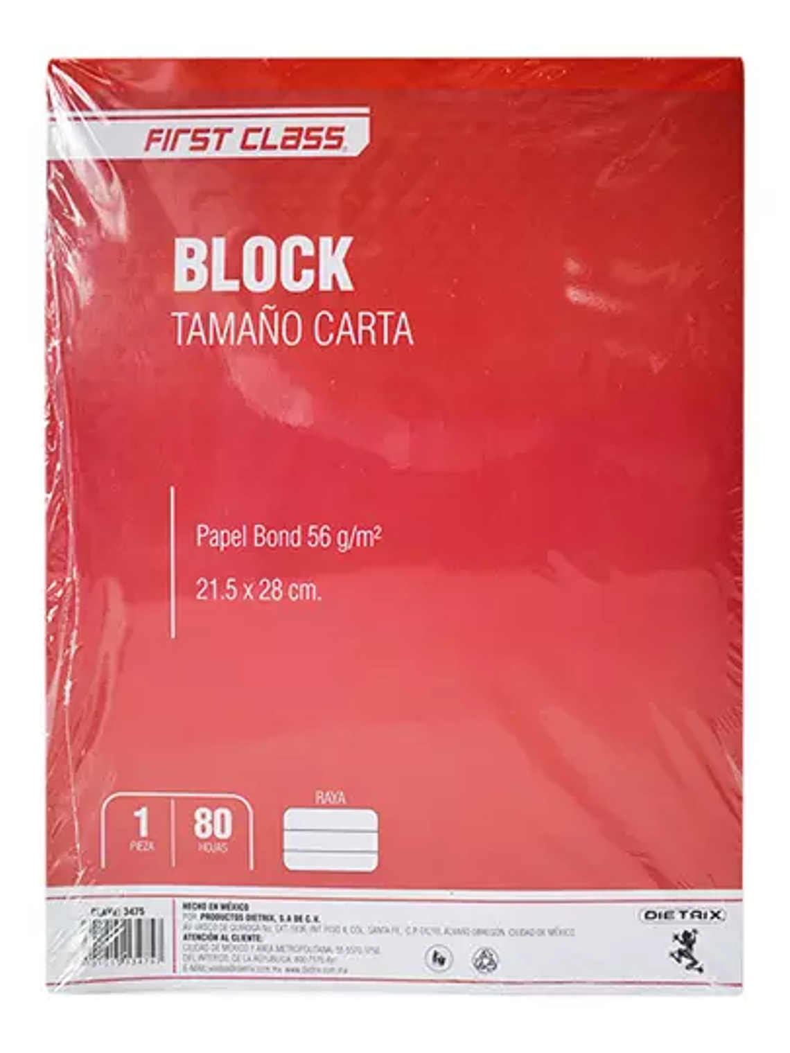 LM-Block Dietrix tamaño carta rayado 80 1