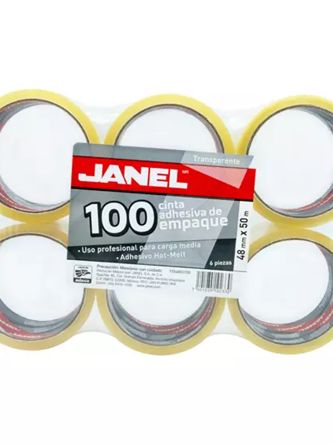 Cinta empaque línea 100 transparente JAN 1