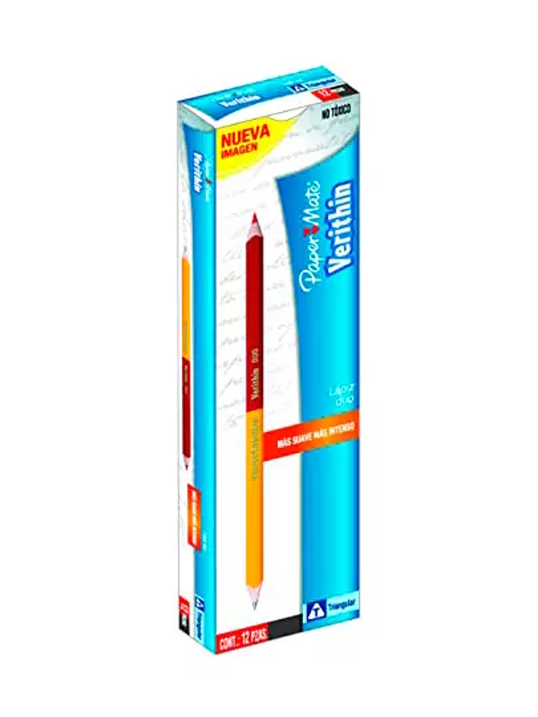 Lápiz bicolor grafito-rojo duo triangula 1