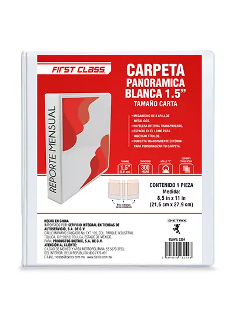 Carpeta de vinil carta DIETRIX 1.5 pulga 1