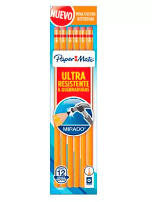 Lápiz Mirado hexagonal no 2 caja con 12