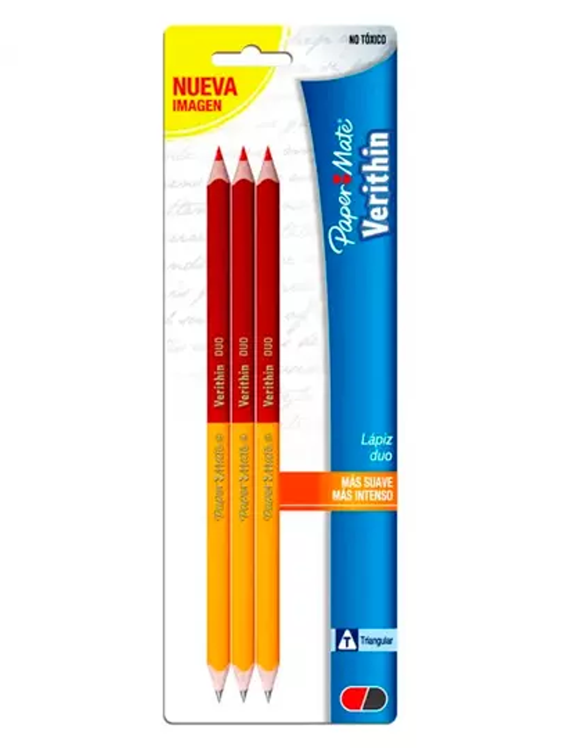 Lápiz bicolor grafito-rojo dúo triangula 1