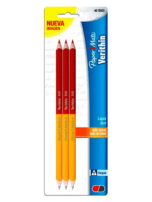 Lápiz bicolor grafito-rojo dúo triangula