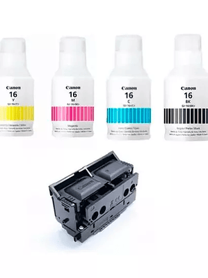 Kit Canon GI16 en colores y cabezal PH-S